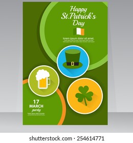 St Patrick's Day Flyer. vector