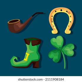 st patricks day four icons
