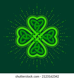 St. Patrick's day four-leaf clover for good luck