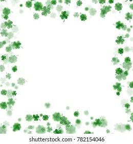 St Patricks Day frame isolated on white background. Ireland pattern and also includes EPS 10 vector