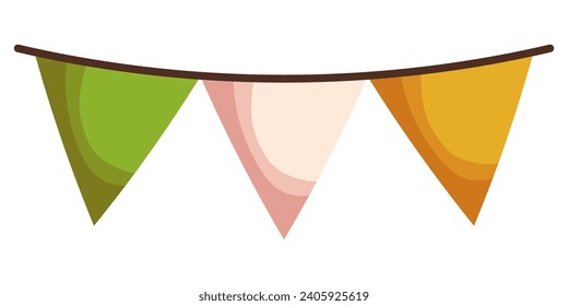 St. Patricks Day garland in Irish flag colors - green, white and orange