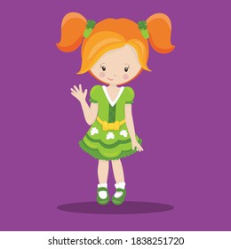 st patricks day girl design vector illustration