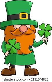 St Patricks Day Gnome Cartoon Clipart 