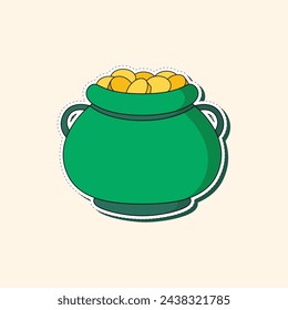 
St Patrick's Day Gold Barrel Vector illustration