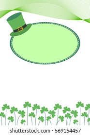 St Patrick's day graphic design with shamrock leaves