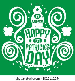 St. Patricks Day green Background, vector illustration