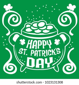 St. Patricks Day green Background, vector illustration