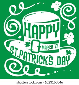 St. Patricks Day green Background, vector illustration