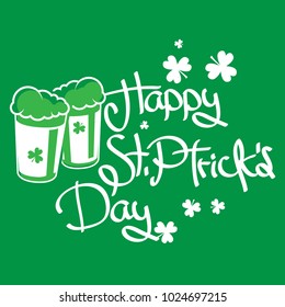 St. Patricks Day Green Background, vector illustration