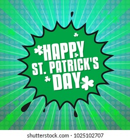 St. Patricks Day Green Background, vector illustration