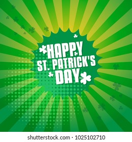 St. Patricks Day Green Background, vector illustration