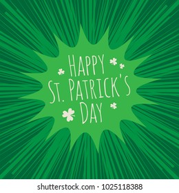 St. Patricks Day Green Background, vector illustration