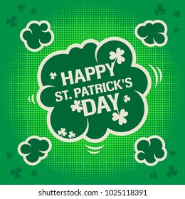 St. Patricks Day Green Background, vector illustration