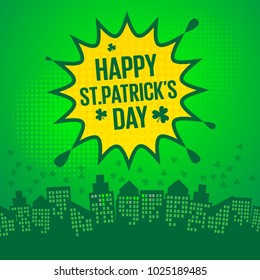 St. Patricks Day Green Background, vector illustration