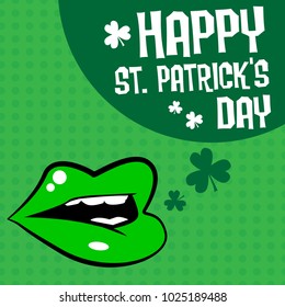 St. Patricks Day Green Background, vector illustration