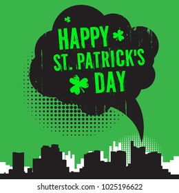 St. Patricks Day Green Background, vector illustration
