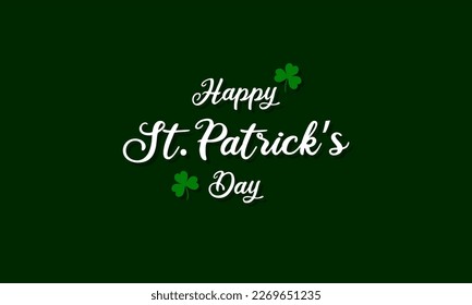 St Patrick's day green background design vector illustration