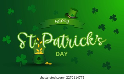 St. Patrick's day green background design vector illustration