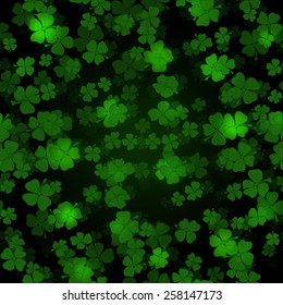 St Patricks day green background vector illustration