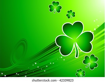 St. Patrick's Day green background 	