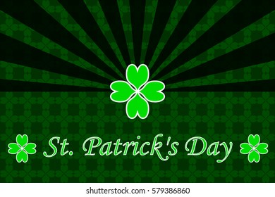 St. Patrick's Day, green background, 