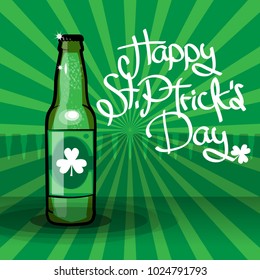 St. Patricks Day Green Beer Background, vector illustration