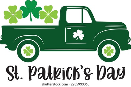 St. Patrick's Day, Green Clover, So Lucky, Shamrock, Lucky Clover Vector Illustration File