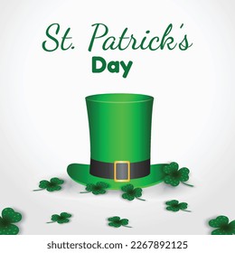 st patrick's day green st patrick's day flyer template vector illustration design