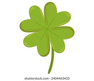 St. Patricks Day Green four-leaves clover or shamrock