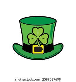 St. Patrick's Day Green Hat Vector Illustration - Festive Irish Design Element