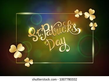 St. Patrick's Day. Greeting card with a St. Patrick's Day. Vector illustration