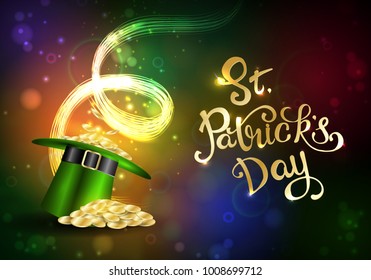 St. Patrick's Day. Greeting card with a St. Patrick's Day. Vector illustration