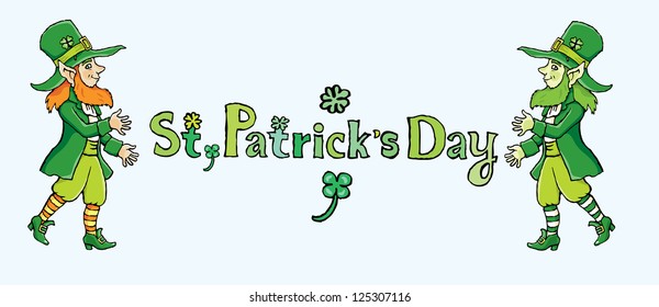 St. Patrick's Day greeting card / leprechaun