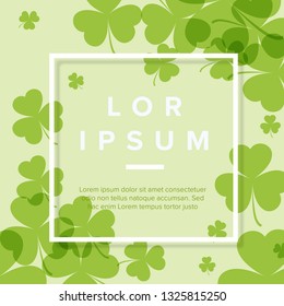 St. Patrick's Day greeting card flyer poster template