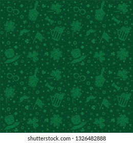 St Patricks Day greeting card background. Vector illustration.