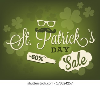 St. Patrick's Day Greeting Card. Vector Illustration