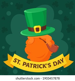 St. Patrick's Day greeting card. Vector illustration.