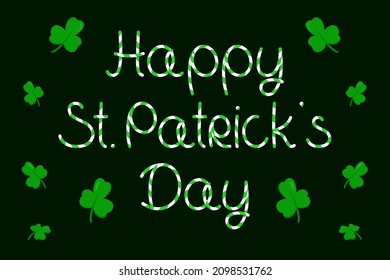 St. Patrick's Day greeting card. Vector illustration.