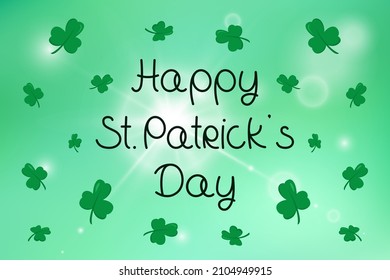 St. Patrick's Day greeting card. Vector illustration.