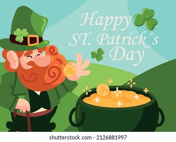 st patricks day greeting card design