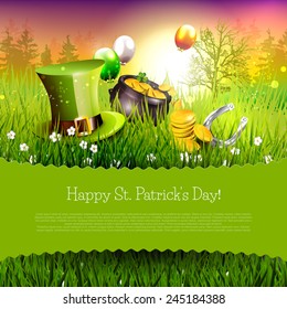 St. Patrick's Day greeting card with place for your text