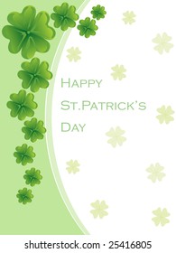 st. patrick's day greeting card abstract illustration