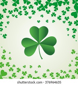 St. Patrick's Day greeting card. Vector illustration.