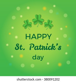 St. Patrick's day greeting card, banner, poster. Irish holiday celebration design element. Vector illustration.