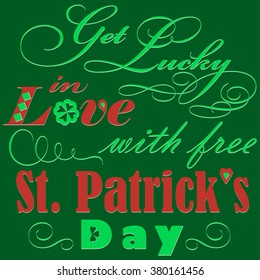 St. Patrick's Day greeting card. Vector illustration. eps10