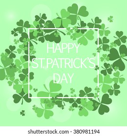 St. Patrick's Day greeting card. Vector illustration. eps10