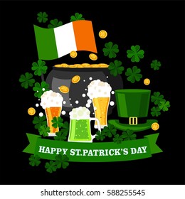 St. Patrick's Day greeting card, banner, poster