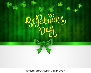 St. Patrick's Day. Greeting card with a St. Patrick's Day. Vector illustration