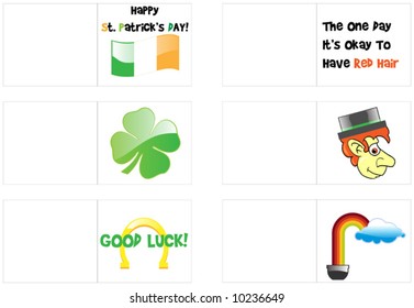 St. Patrick's Day Greeting Cards Vector