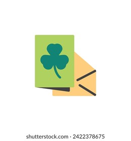 St. Patrick's Day Greeting flat icon, vector sign, colorful pictogram isolated on white. Symbol, logo illustration. Flat style design
